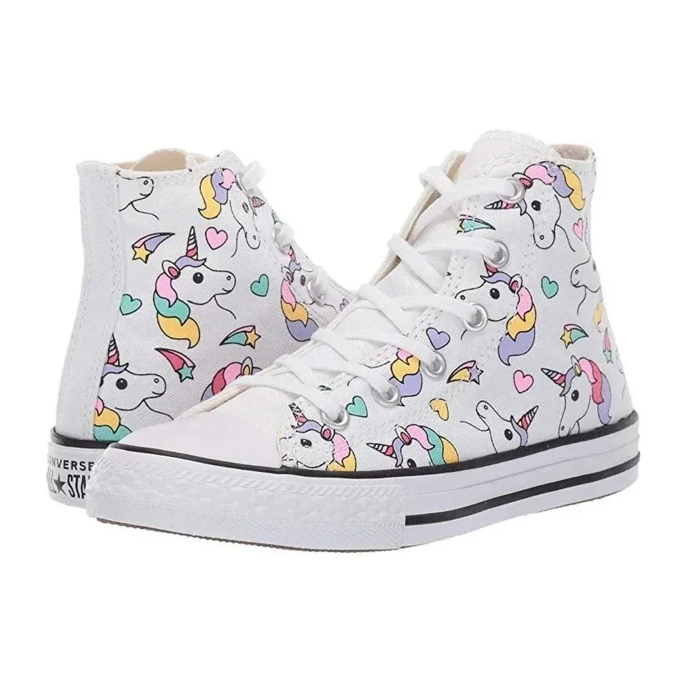 Converse Chuck‎ Taylor All Star Hi Unicorn (GS) Lace Up Sneakers Youth Size 3.0